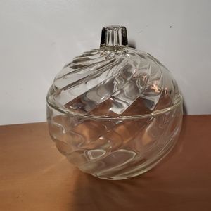 Federal glass swirl candy dish